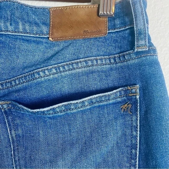 Madewell Blue Straight Ankle/Cropped Distressed Jeans  Size:26 - Picture 8 of 11